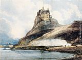 Holy Paintings - Lindisfarne Castle, Holy Island by Thomas Girtin